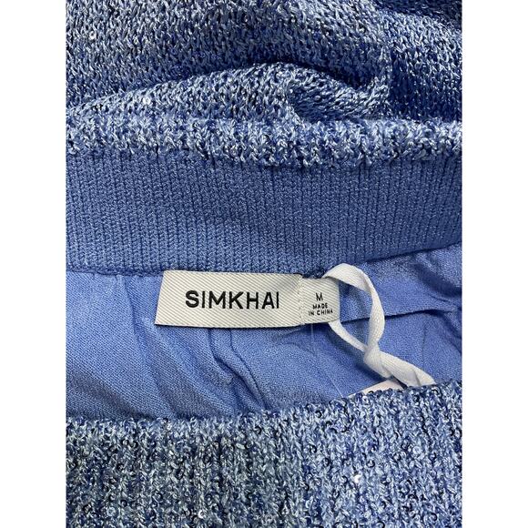 Simkhai 'Orissa' Blue Polyester Straight Leg Pant Size M - Picture 4 of 5